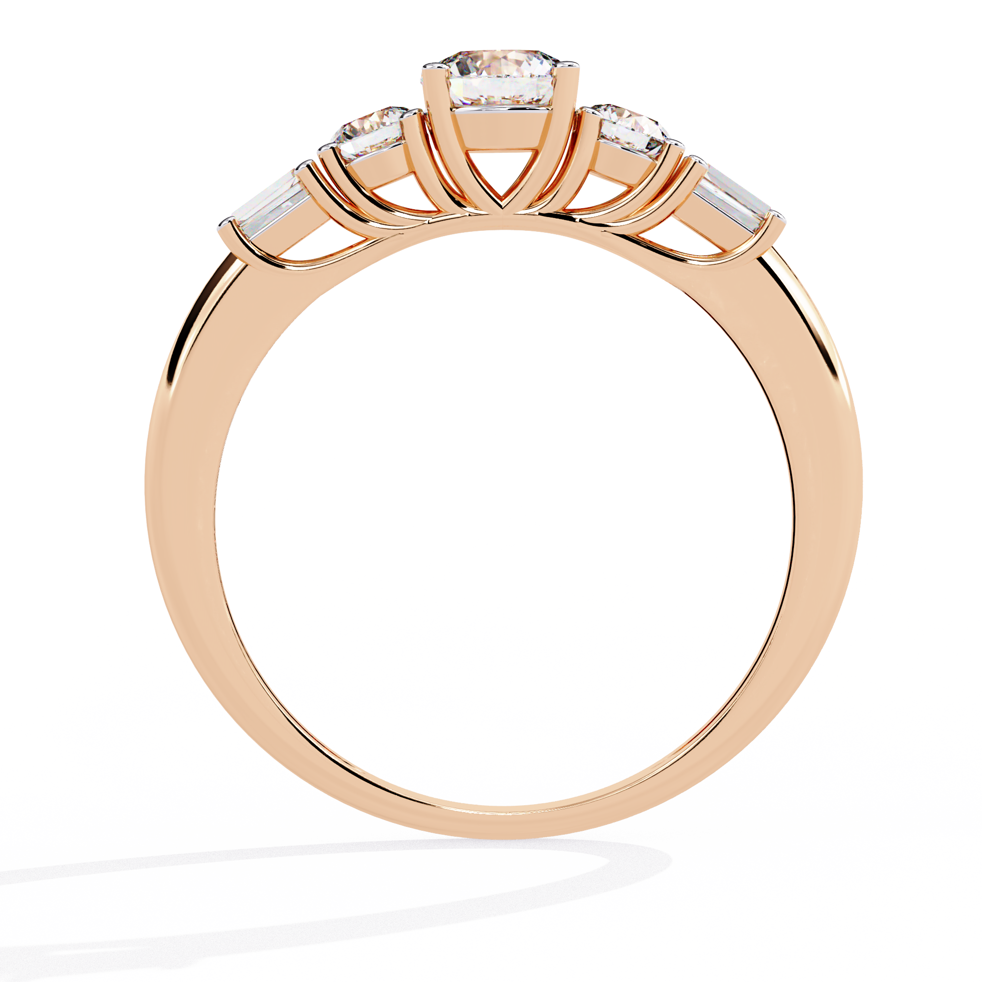 Solitairekart – 0.73 CT Lab Grown Multi-Diamond Ring | 14K Gold